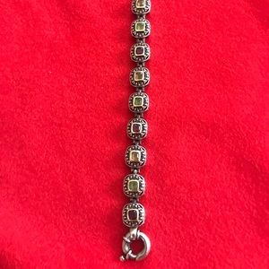 Sterling silver bracelet with birthstones